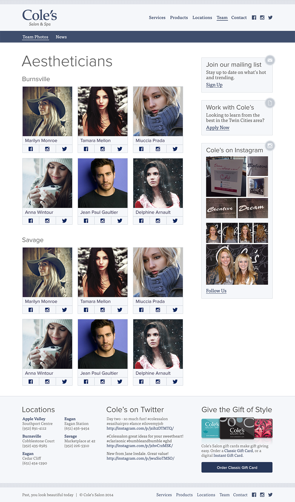 Cole's Salon portfolio image