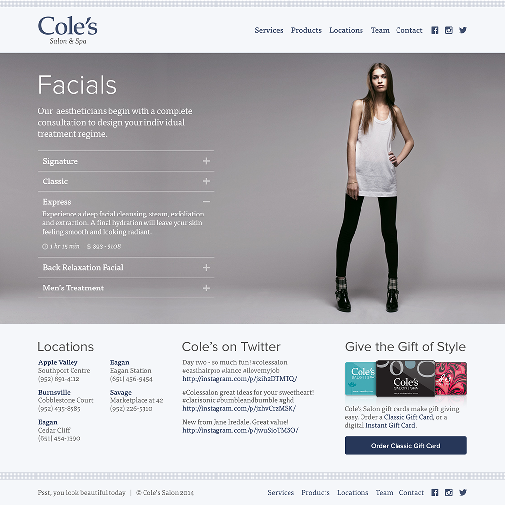 Cole's Salon portfolio image